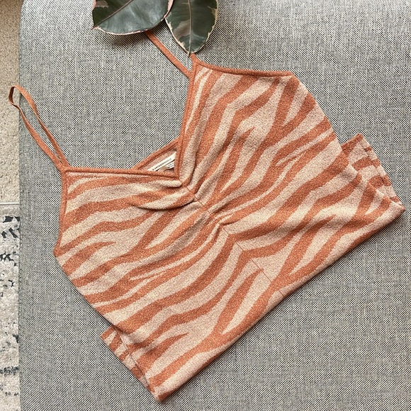 ✨ Anthropologie Cora Striped
Animal Print Metallic Spaghetti
Strap top ✨Size: M - Picture 4 of 14